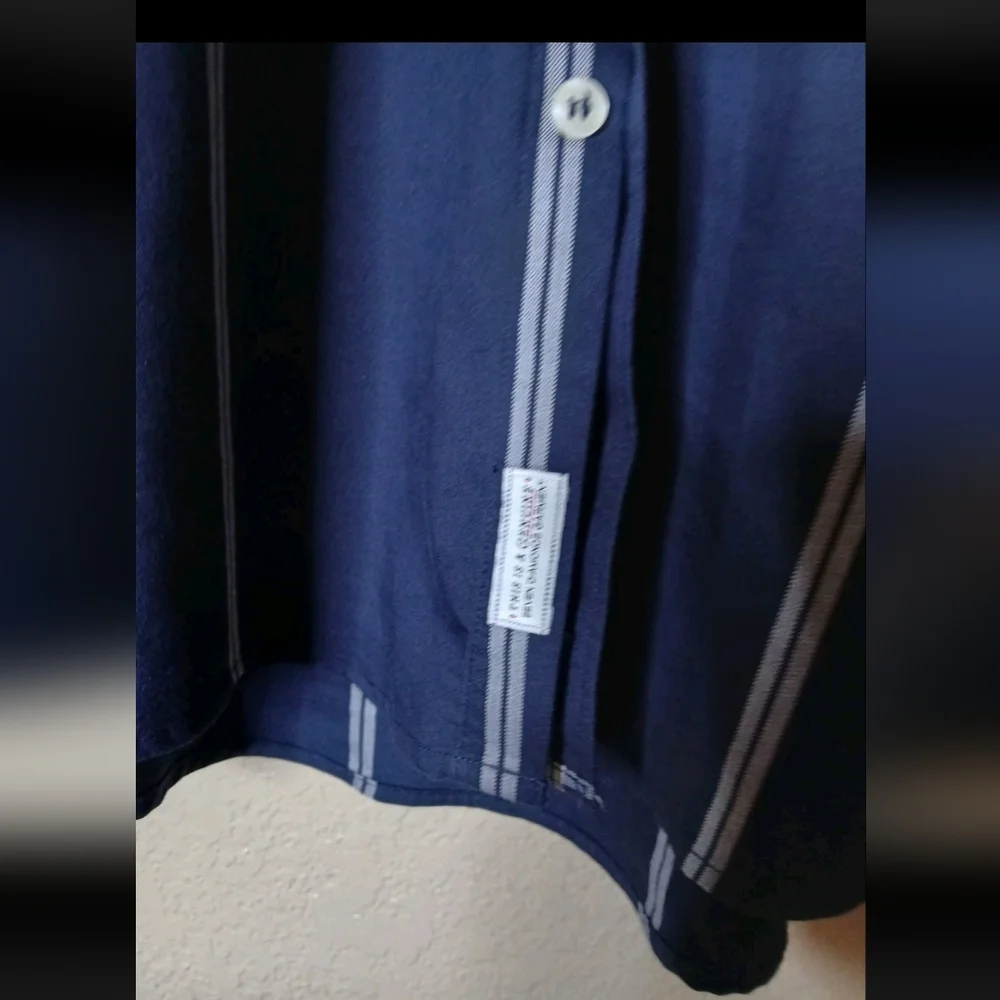 7 DIAMOND Long Sleeve Men's Size Large Multicolored Flannel button up - Picture 5 of 7